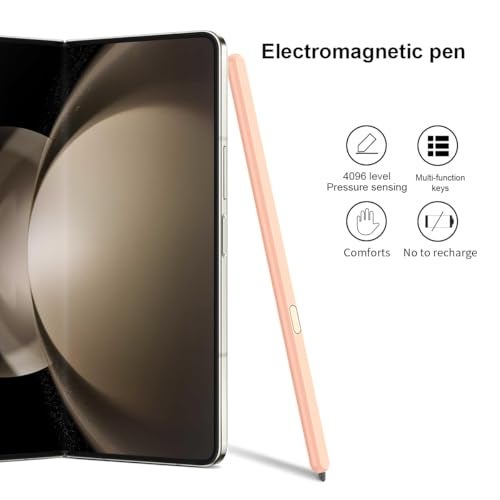 SHIEID Galaxy Z Fold 6 S Pen Fold Edition, Slim Replacement S Pen with Anti-Mistouch Technology, Compatible with Samsung Galaxy Z Fold 6/Z Fold 5/Fold 4/Fold 3 + Tips/Nibs, Pink - Image 3