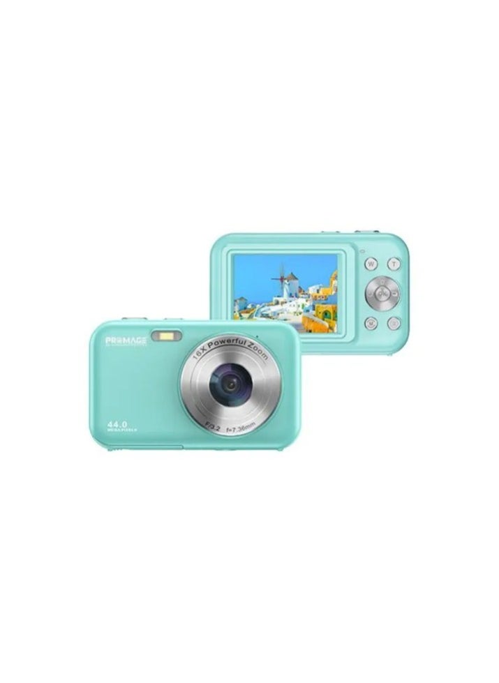 PROMAGE PROMAGE PC95 Digital Camera 44MP (Interpolated) – Green, 1080p Video, 2.4″ IPS Screen, 16X Digital Zoom, USB Type-C Rechargeable 