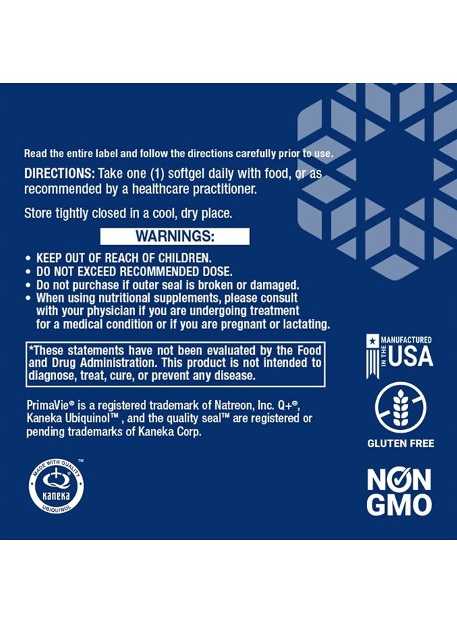 Life Extension Super Ubiquinol Coq10 With Enhanced Mitochondrial Support, Shilajit, Potent Heart Health & Cellular Energy Production Support, Ultra-absorbable, Gluten-No, Non-GMO, 100mg, 60 Softgels - Image 3
