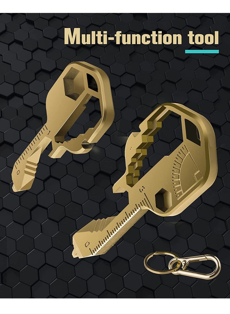 KASTWAVE Multifunction Tool, Keychain Multitool, 24 in 1 Key Tool, Portable Key Shaped Pocket Tools, Hand Tools Repair Gadgets Ruler, Bottle Opener, Drill Drive, Screwdriver, Hex Wrench - Image 2