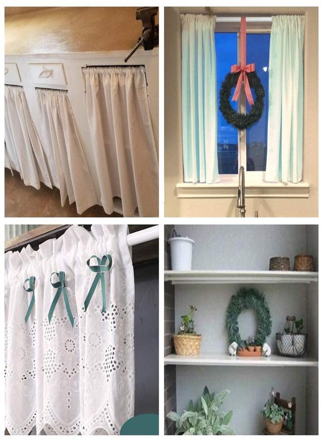 جود تو يو مجموعة من 5 قضبان ستائر زنبركية قابلة للتعديل من Goodtou للنوافذ، بطول 28 إلى 48 بوصة، لون أبيض، لا تحتاج إلى حفر، قضبان ستائر صغيرة زنبركية للخزائن والدواليب - Image 5