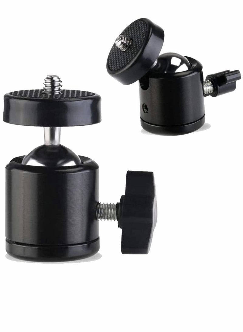 Captaintech Mini Ball Head Screw Tripod Mount, Universal 1/4", Swivel 360 Degree Rotating Mount Base Adapter, for DSLR Cameras Tripods Monopods Camcorder Light Stand (2 Pack) - Image 4