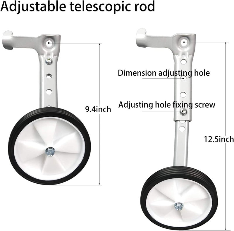 DOUBLE 2 C Training Wheels, Heavy Duty Bicycle Training Wheels for Kids Bike Stabilizer Mounted Kit Compatible for 16 18 20 22 inch Bike (1 Pair) - Image 5