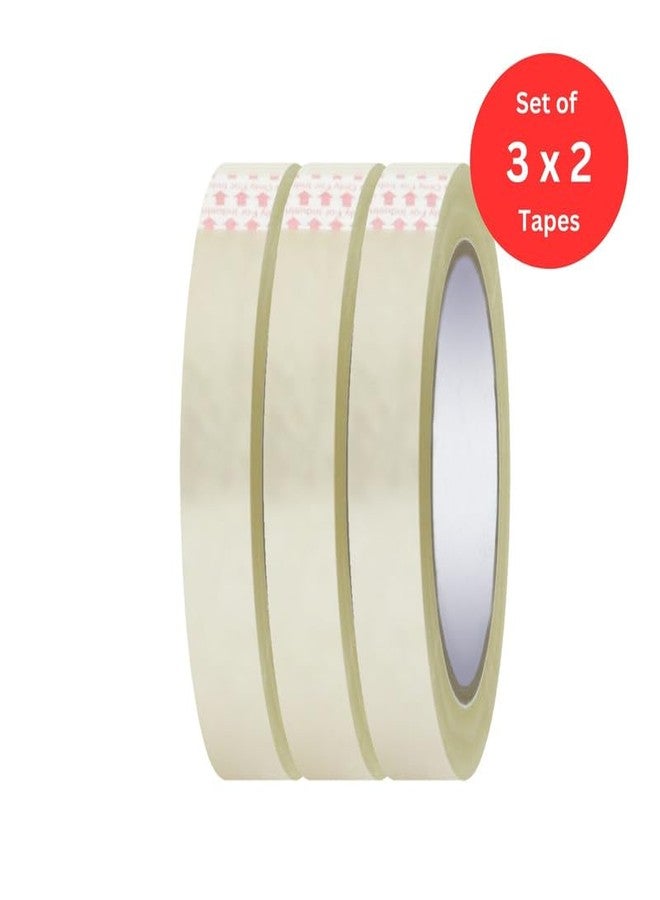 NUOVI BOPP Transparent Tape | 65meter Length X 12mm Width | 42Micron High Strength Self-Adhesive Tape for Strong Hold | Perfect for Office, Packaging, DIY, Shipping & More (Pack of 3 X 2) - Image 3