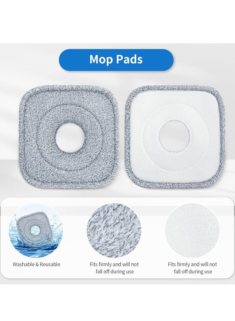 6 Pack Square Microfiber Mop Pad Refill Mop Cloth Replacement Part Cleaning Mopping Floor Washing Household Use - Image 3