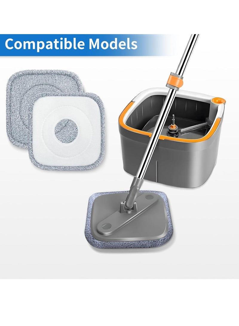 6 Pack Square Microfiber Mop Pad Refill Mop Cloth Replacement Part Cleaning Mopping Floor Washing Household Use - Image 5
