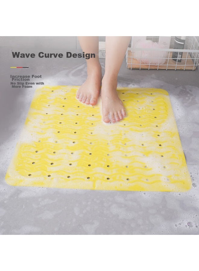 Ridder German Imported Bathroom Non-slip Mat, Bathroom Mat For Pregnant Women And Children, Non-slip Tpe Mat With Wave Pattern And Hollow Design, 54*54cm - Image 2