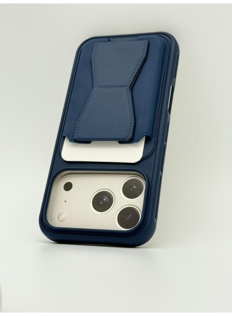 general Magnetic Leather Stand Wallet Case for iPhone 17 ProMax – Foldable Kickstand Card Holder Protective Cover - Image 4