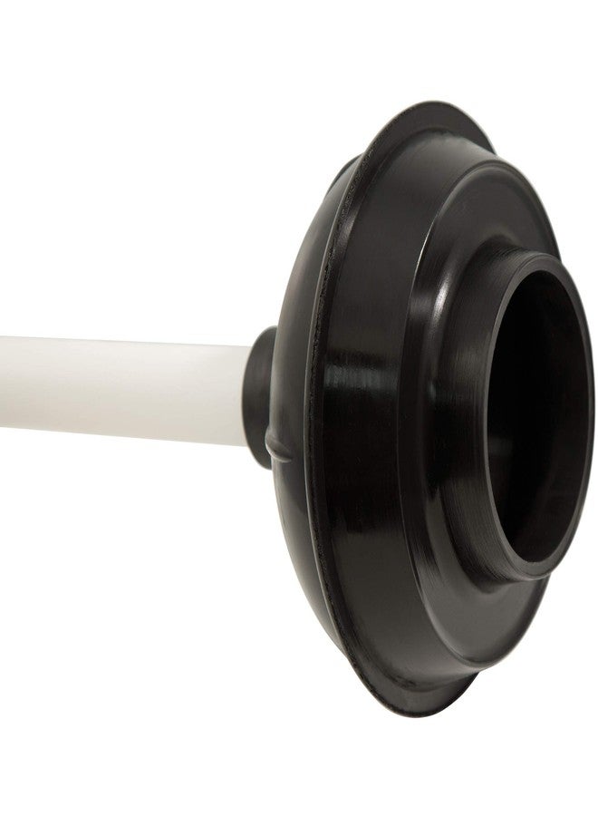 Plumb Craft Toilet and Drain Plunger with Holder Combo, Black/White - Image 3
