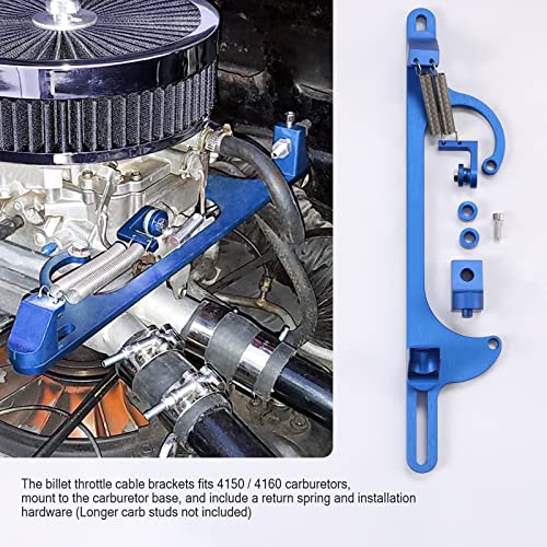 WOWYZL Throttle Cable Bracket 4150 4160 Series throttle brackets Billet Adjustable Aluminum Carburetor Bracket (blue) - Image 3