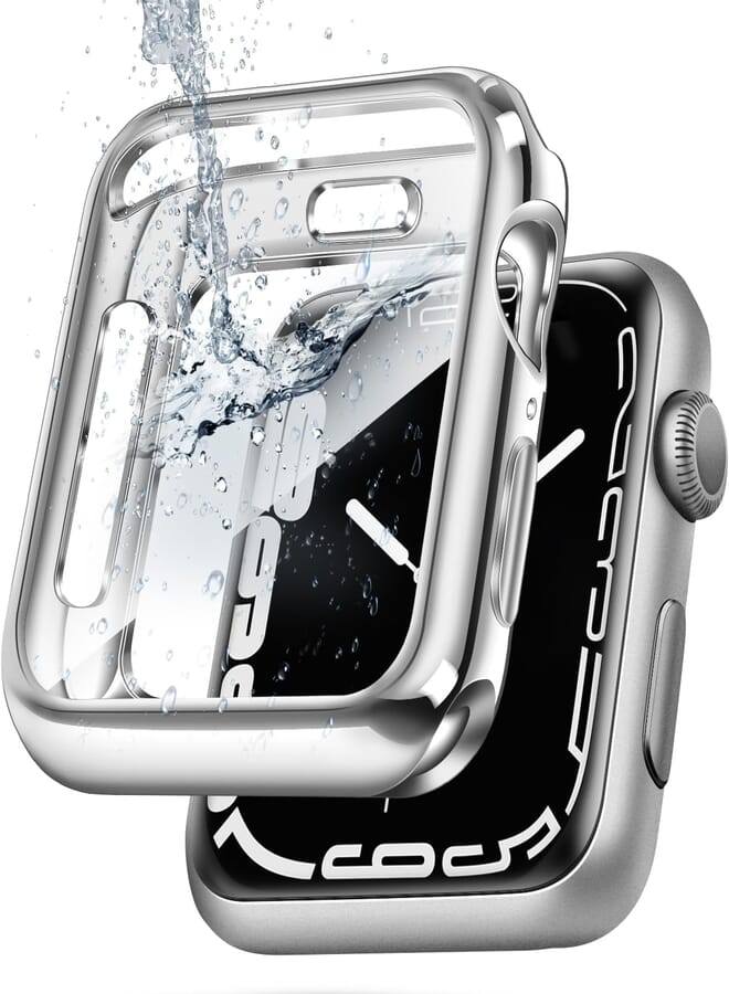 top4cus 40mm Cover Soft TPU Anti-Scratch Lightweight 40mm Iwatch Case All-Around Screen Protector, Optional Cases Compatible with Apple Watch Series 10/9/8/7/6/SE/SE2/5/4/3/2/1 -Silver