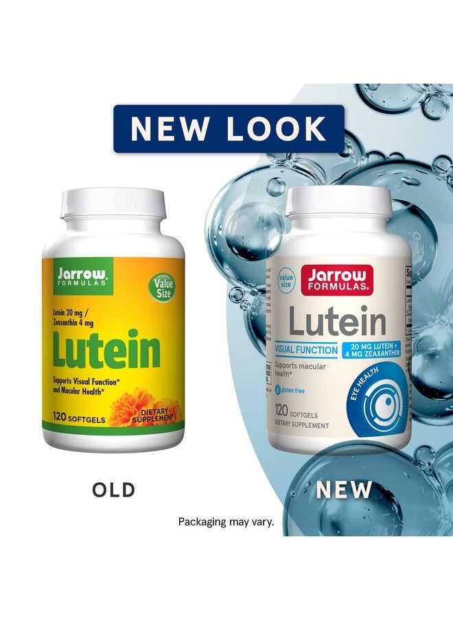 jarrow formulas - Lutein 20 Mg With 4 Mg Zeaxanthin 120 Softgels Supports Eye  Macular Health  Visual Function Dietary Supplement 120 Servings - Image 1