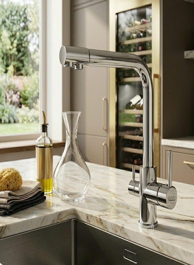 SPAZIO Single Lever Kitchen Sink Mixer and RO Supply|360° Swivel Spout,Hot&Cold Water Kitchen Mixer Faucet - Image 1