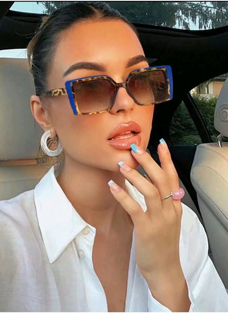 Shein Women's Acrylic Bohemian  Sunglasses Suitable For Daily Outing  - Image 1