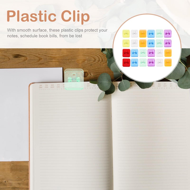 24Pcs Plastic Clips Multicolor Portable Document Fastener File Organizer Office Household Supply - Image 5