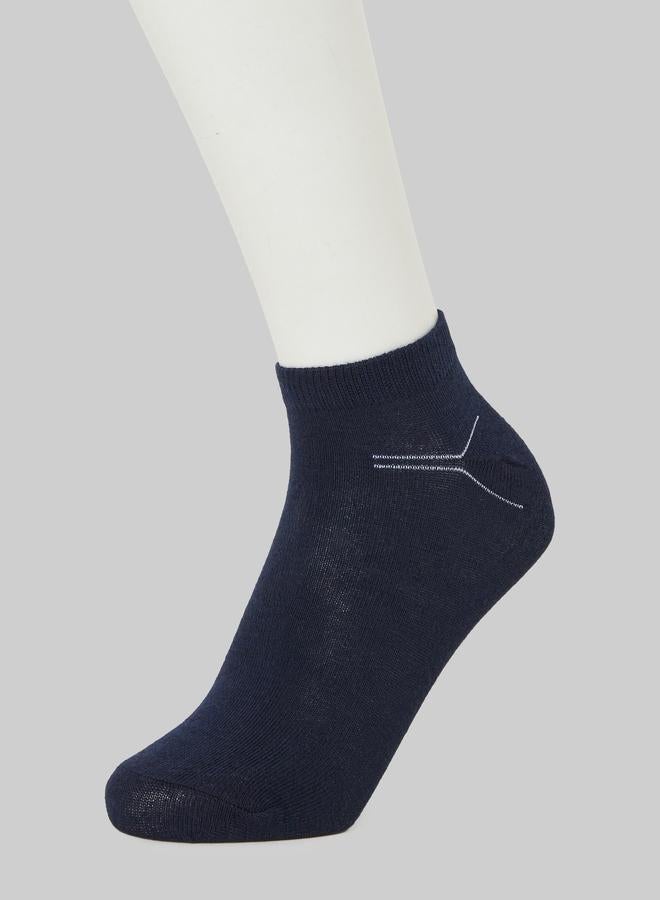 Styli Pack of 5- Assorted Ribbed Cuff Ankle Socks - Image 4