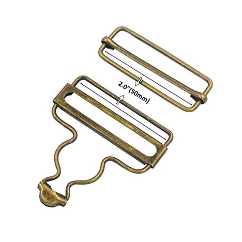 DGOL 6 Sets 2 inch Suspender Buckle & Tri-Glide Overall Buckles 3 Color With 9 Sets Copper Buttons Full Set - Image 3