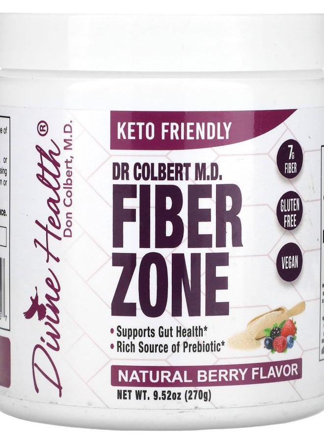 Divine Health - Dr Colbert M.D. Fiber Zone Natural Berry 9.52 oz (270 g) - Image 1