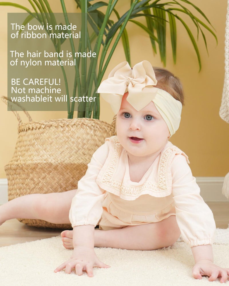 doboi 20pcs Baby Girls Bows Headbands Nylon Hairbands Ribbon Bow Elastic Hair Accessories for Newborns Infants Toddlers and Kids - Image 4