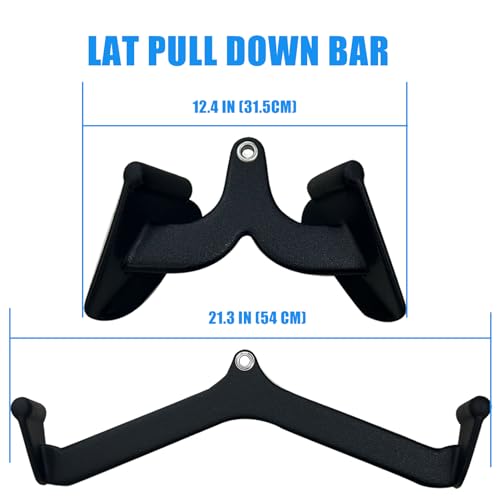 BLUSLM LAT Pulldown Attachments, LAT Bar Cable Machine Attachment,T-bar V-bar, LAT Pull Down Bars, Back Tricep Bar Strength Training Handle for Home Gym Fitness (Style 01) - Image 2