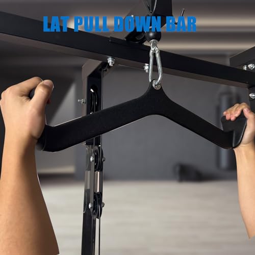 BLUSLM LAT Pulldown Attachments, LAT Bar Cable Machine Attachment,T-bar V-bar, LAT Pull Down Bars, Back Tricep Bar Strength Training Handle for Home Gym Fitness (Style 01) - Image 4