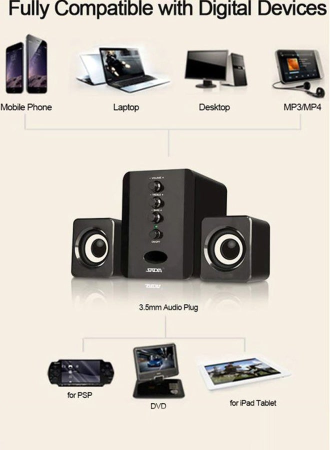 Usb Wired Speakers Black - Image 4