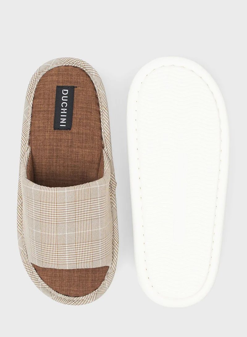 DUCHINI Logo Bedroom Slippers