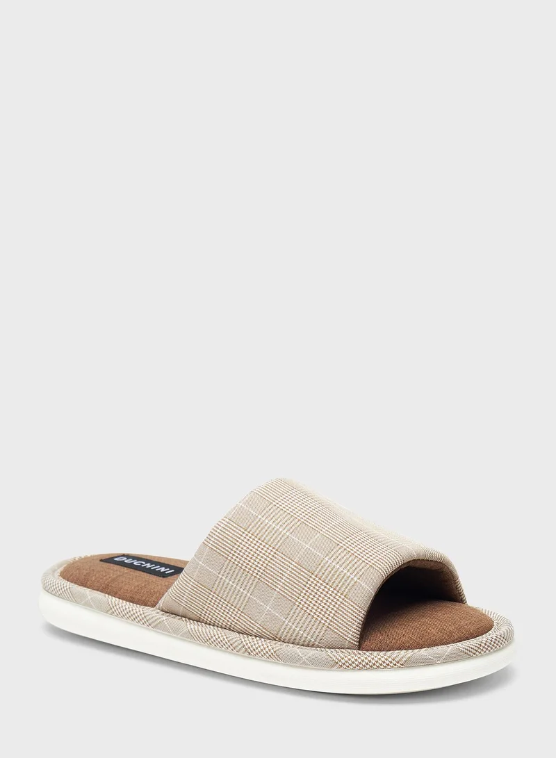 DUCHINI Logo Bedroom Slippers