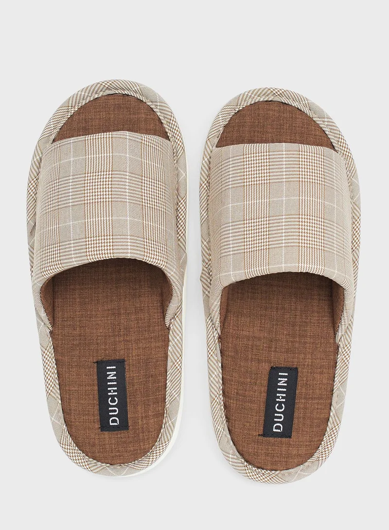 DUCHINI Logo Bedroom Slippers