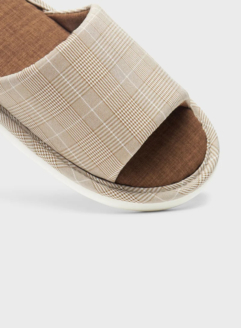 DUCHINI Logo Bedroom Slippers