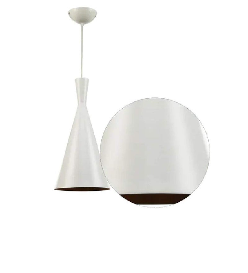 WHITERAY Industrial Retro Country Style Round Hanging Pendant Ceiling Light (White) - Image 5