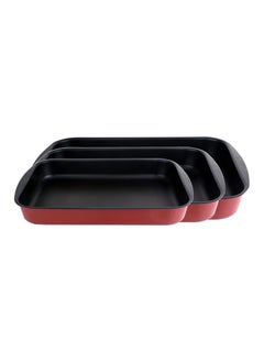 Alsaif Set of 3 Vitro Non-Stick Rectangular Baking Trays 37, 41 and 45 cm  - Image 3