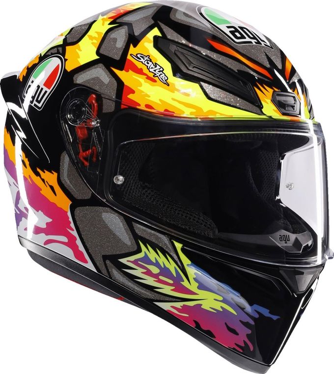 AGV K1 S Marco Bezzecchi 2023 Motorcycle Helmet Black/Pink/Yellow Sm - Image 4