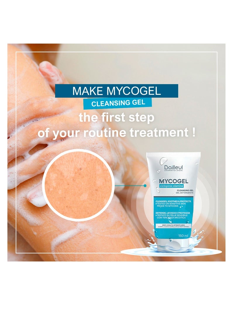 Biorga Mycogel Foaming Cleansing Gel for Sensitive Skin 150ml - Image 2