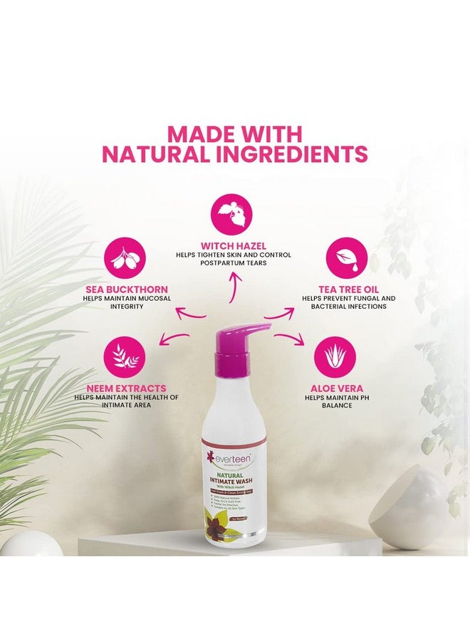 everteen - Witch Hazel Natural Intimate Wash For Feminine Intimate Hygiene In Moms - 1 Pack (210Ml) - Image 1