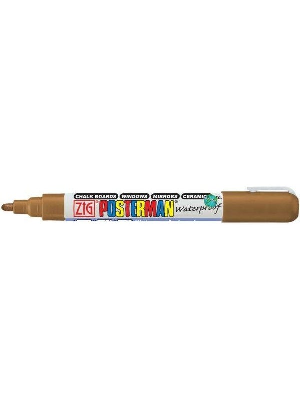Zig Posterman Waterproof Painting Marker Medium Tip 2 mm Brown 