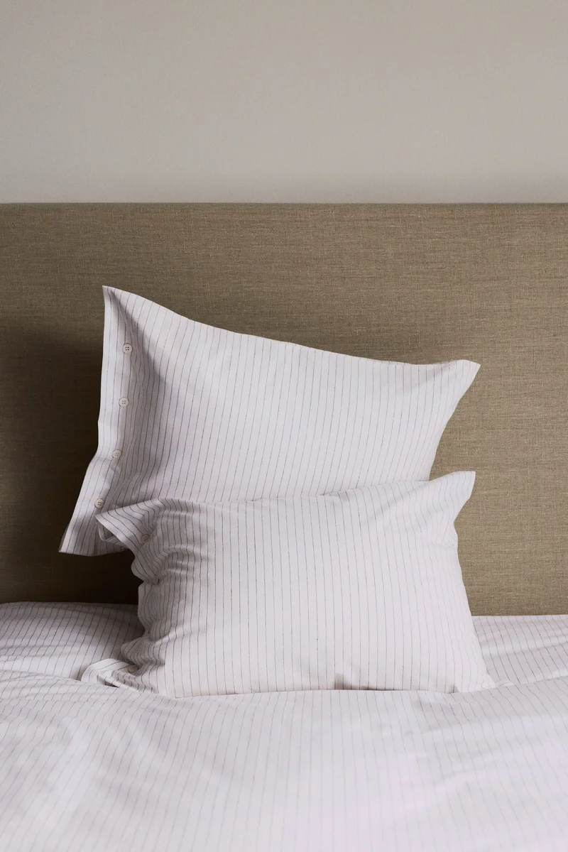 H&M Pinstriped single duvet cover set