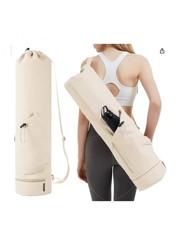 Generic Yoga Mat Bag with Water Bottle Pocket and Bottom Wet Compartment - Multifunctional Sports Yoga Mat Carrier and Storage Bag  - Image 1