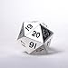 Hedral Massive Solid Metal Jumbo 35mm d20 Spin Down Life Counter Dice Die Chrome Silver MTG - Image 3