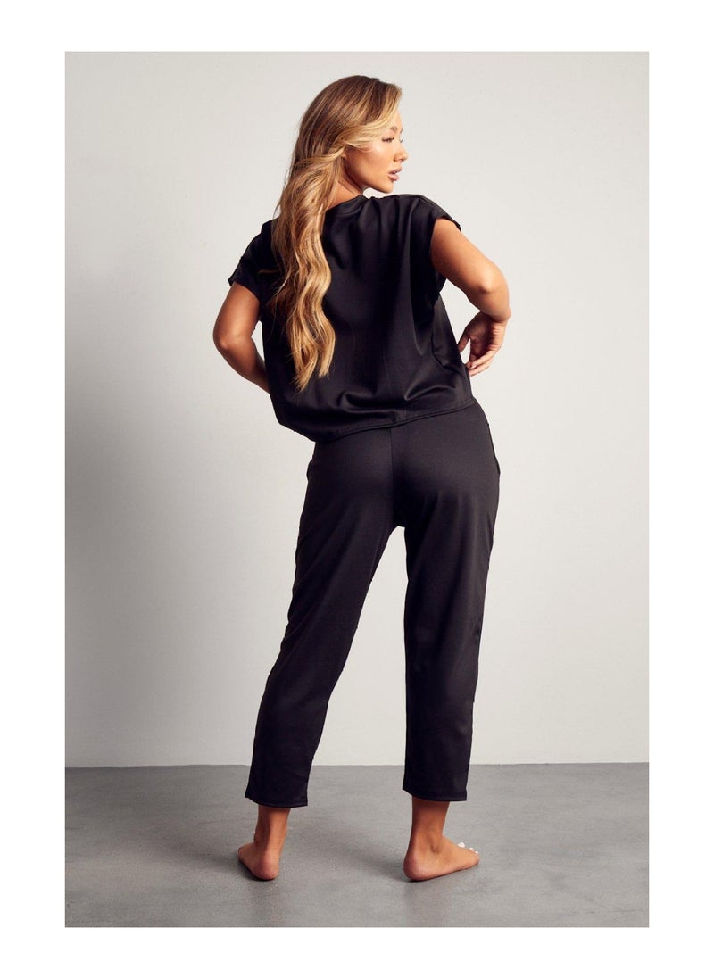 Miss Pap - Short Sleeve Boxy Loungewear Set - Image 1