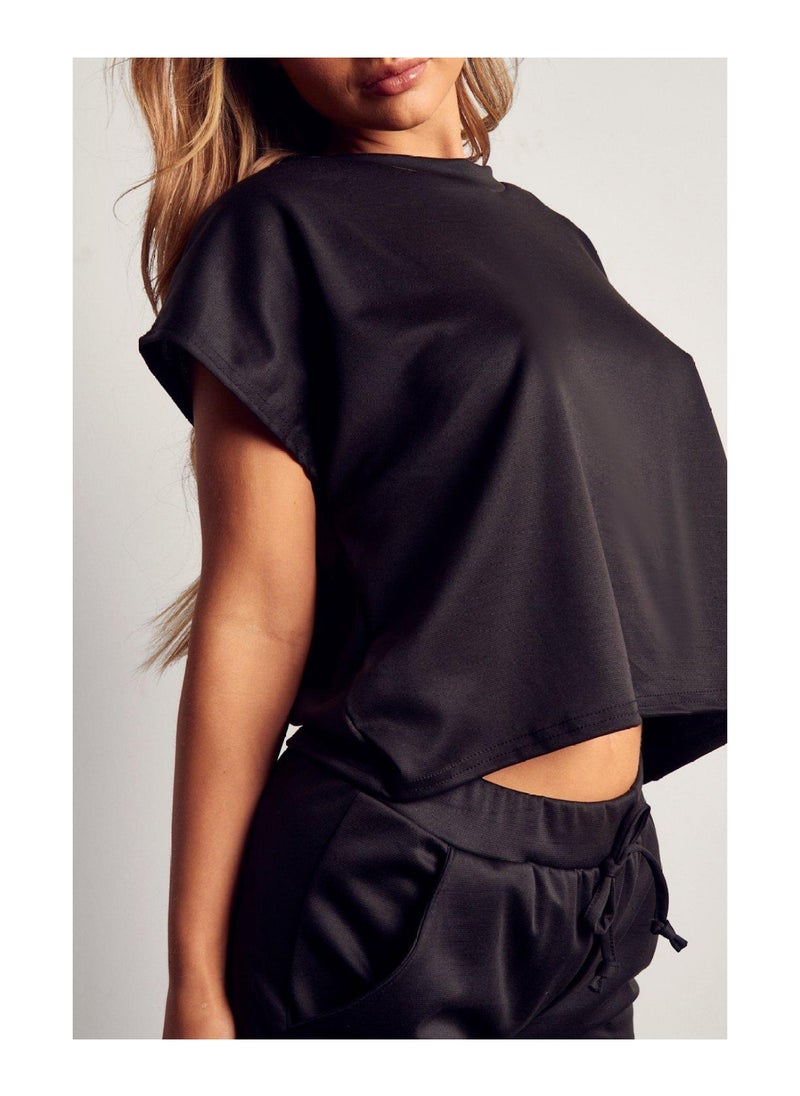 Miss Pap - Short Sleeve Boxy Loungewear Set - Image 1