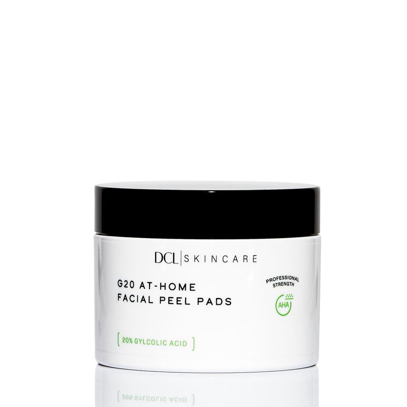 DCL Skincare G20 Glycolic Acid Exfoliating Pads with 20% Glycolic Acid â€“ Skin-Smoothing & Hydrating, 50 Pads - Image 1