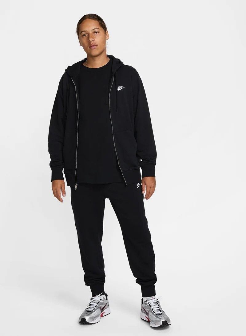Nike BLACK/BLACK/(WHITE) Club French Terry Hoodie for Men | Best Price UAE