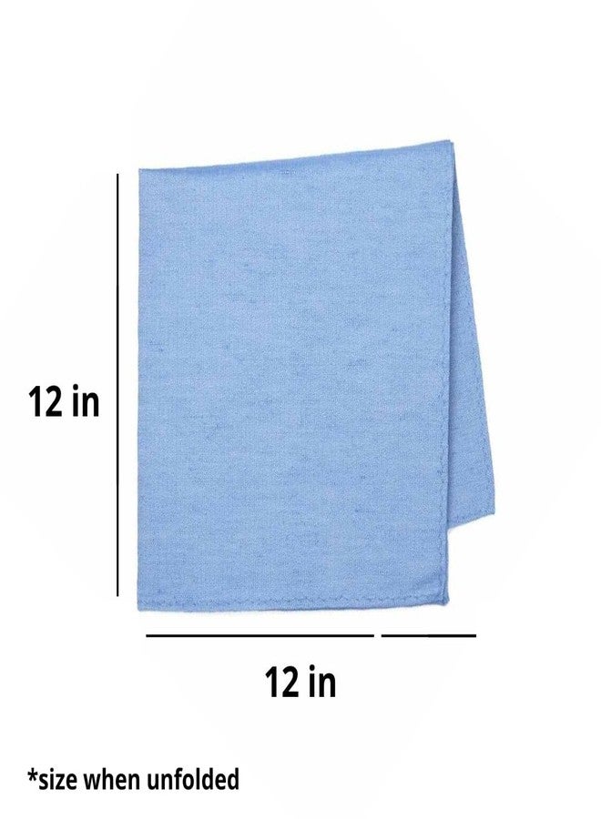 tiemart Regent Morris Neckwear Silk/Linen Pocket Square (Cornflower Blue Regency) - Image 2