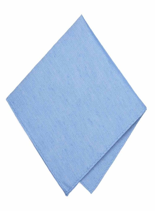 tiemart Regent Morris Neckwear Silk/Linen Pocket Square (Cornflower Blue Regency) - Image 1