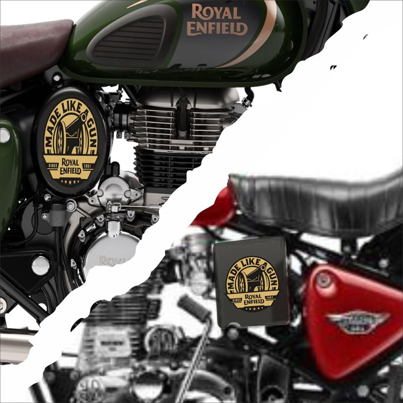 Shipshape Reflective Car Stickers with 3 Layer Lamination | Durable, Weatherproof Decals for Royal Enfield Bikes(Madelike Vector) - Image 3