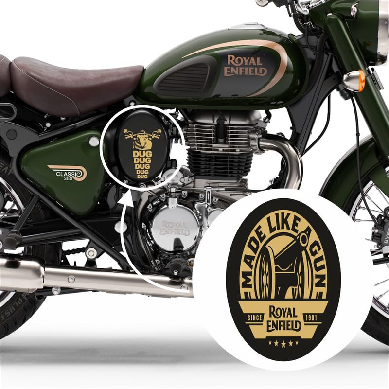 Shipshape Reflective Car Stickers with 3 Layer Lamination | Durable, Weatherproof Decals for Royal Enfield Bikes(Madelike Vector) - Image 4