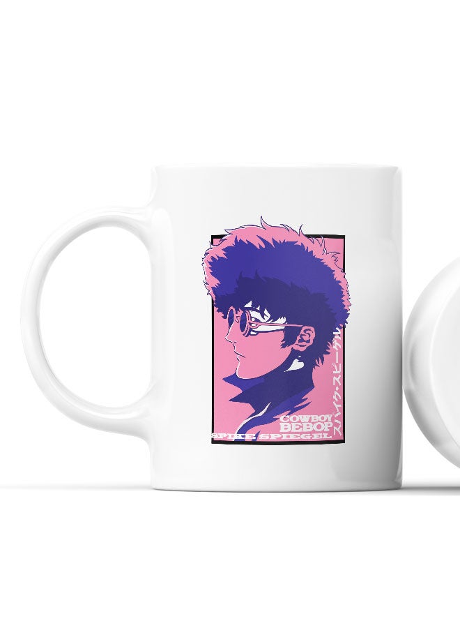 LIT Cowboy Bebop Mug Cowboy Bebop Mug for Coffee Minimal Style Gift Mug Pink and Blue Anime Spike Spiegel-Retro Style Print - Image 2