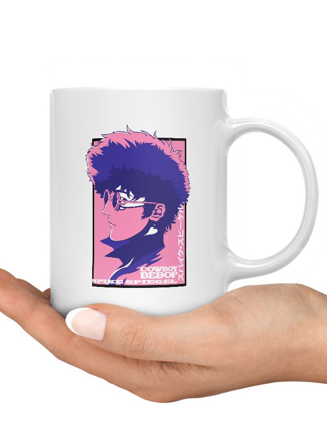 LIT Cowboy Bebop Mug Cowboy Bebop Mug for Coffee Minimal Style Gift Mug Pink and Blue Anime Spike Spiegel-Retro Style Print - Image 3