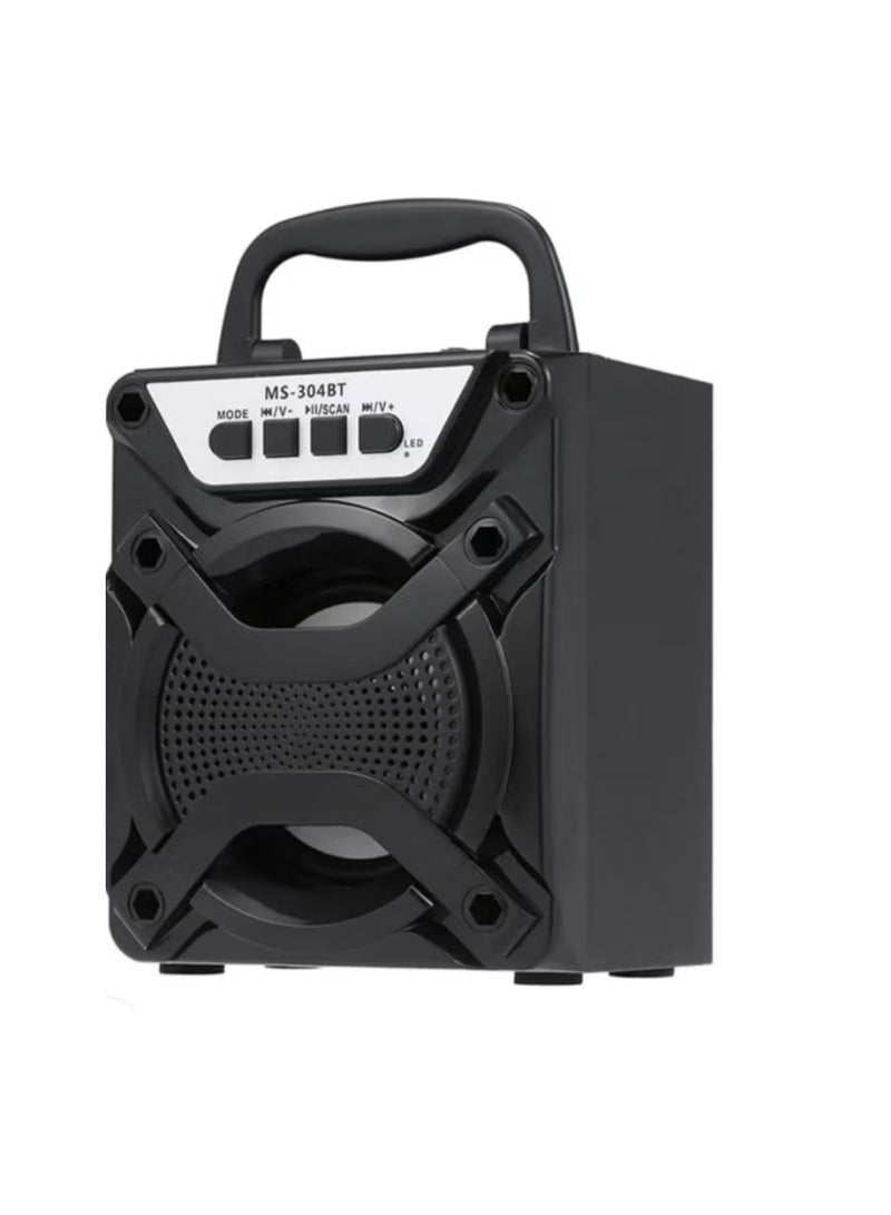 Wooden Bluetooth Stereo Speaker Black 